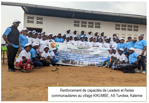 Tenue de la formation de renforcement des capacités des leaders communautaires et Reco pour qu’ils relaient les messages d’EAH et de résilience climatique dans leurs quartiers/villages
